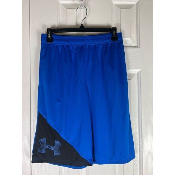 NWT Under Armour Boys Blue Shorts YLG - Picture 1 of 3